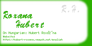 roxana hubert business card